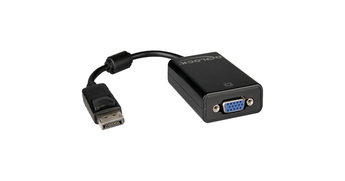 DeLOCKAdapter DisplayPort 1.1 > VGA  (Zwart)