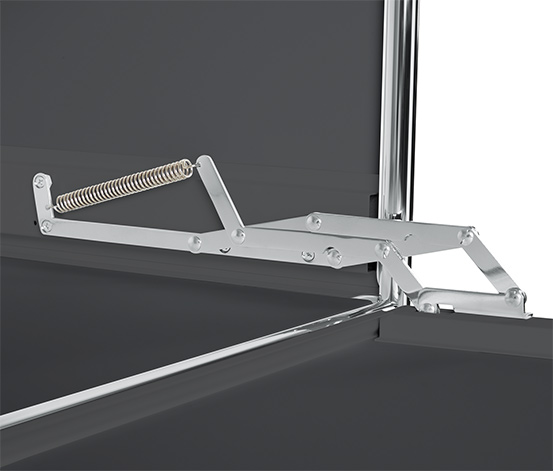 Highboard Metall »CN3« mit 4 Klappenfächern, grau