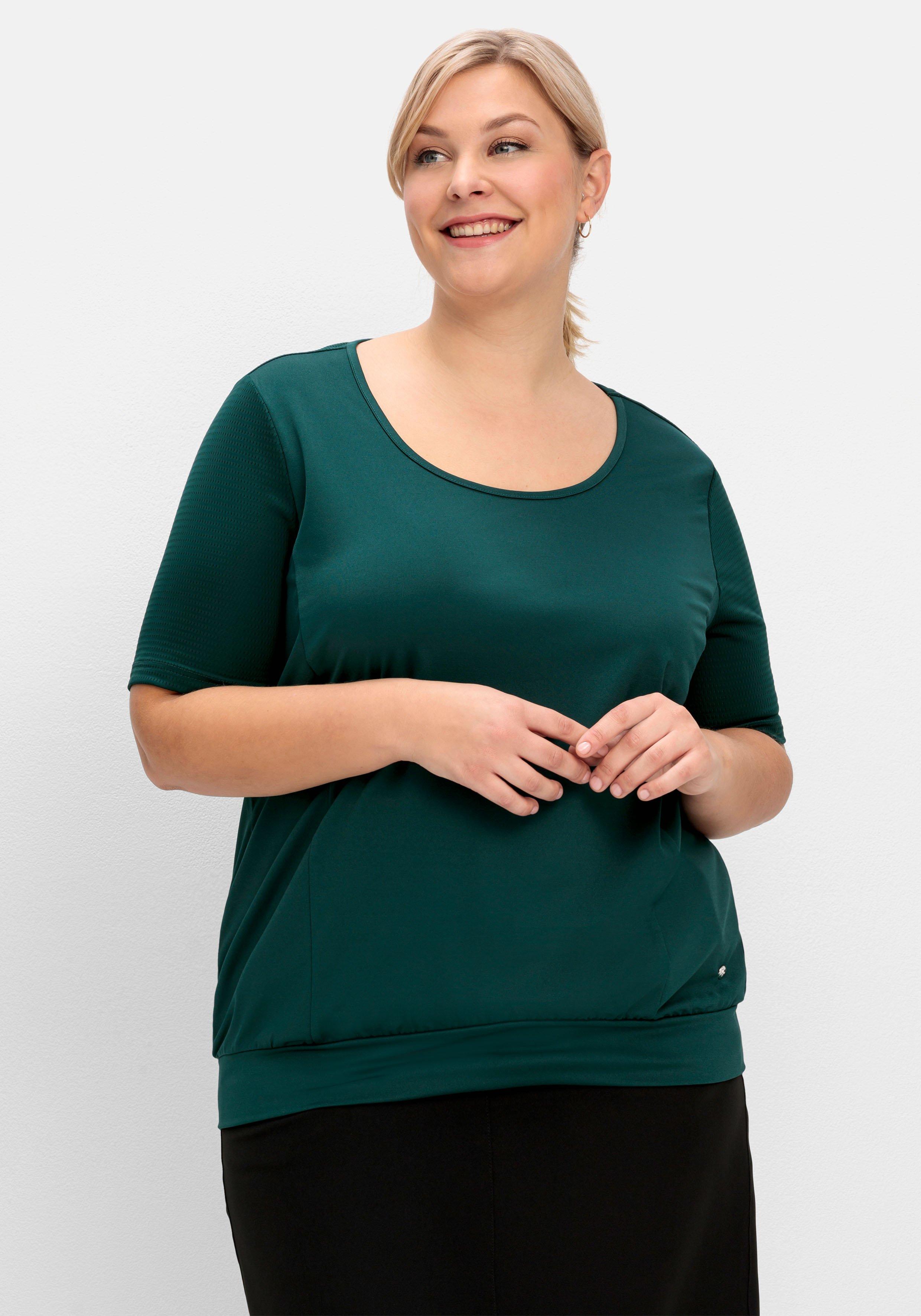 Funktionsshirt mit elastischem Saumbündchen