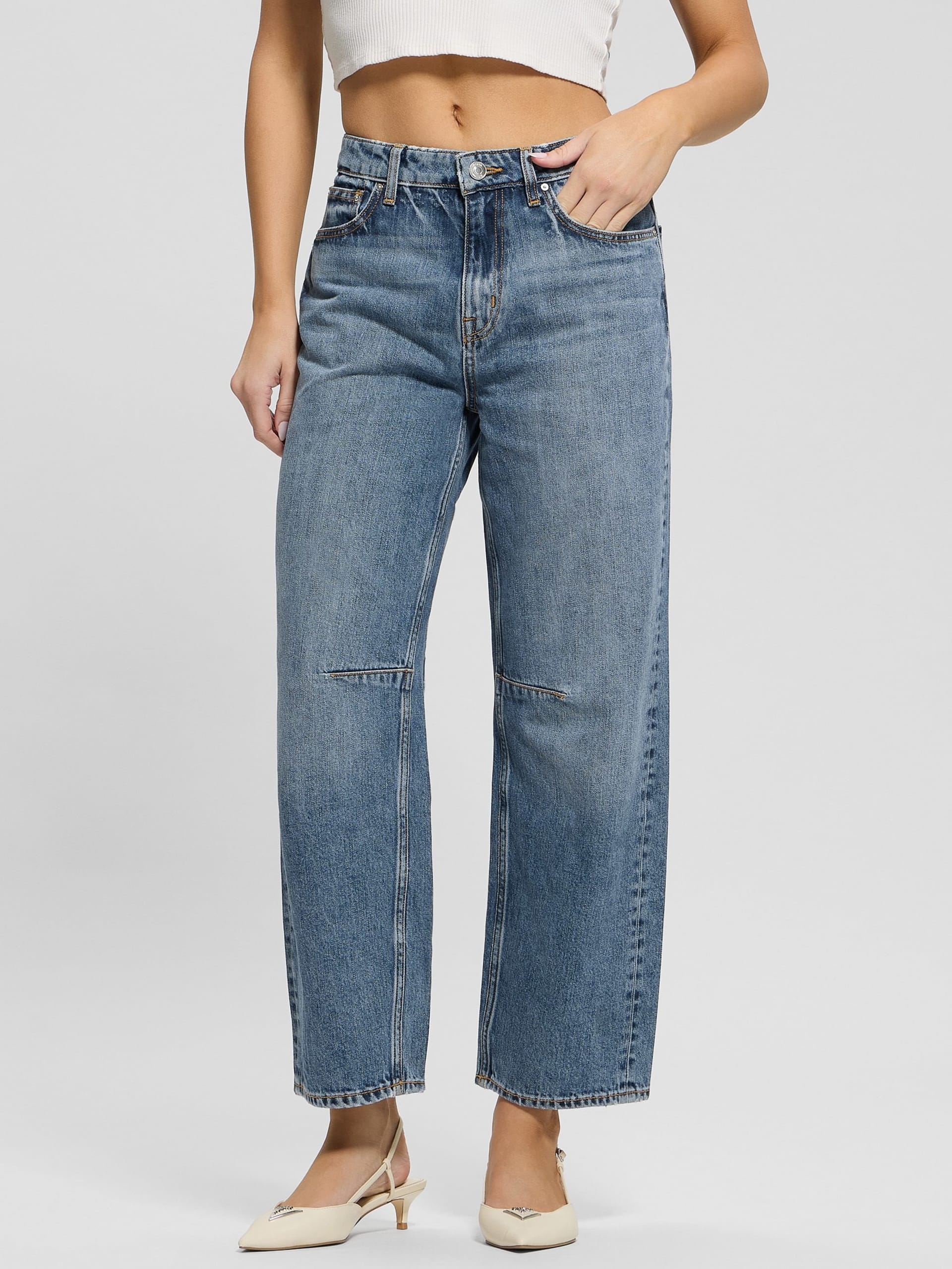 Calça jeans Eco High Rise Barrel Leg