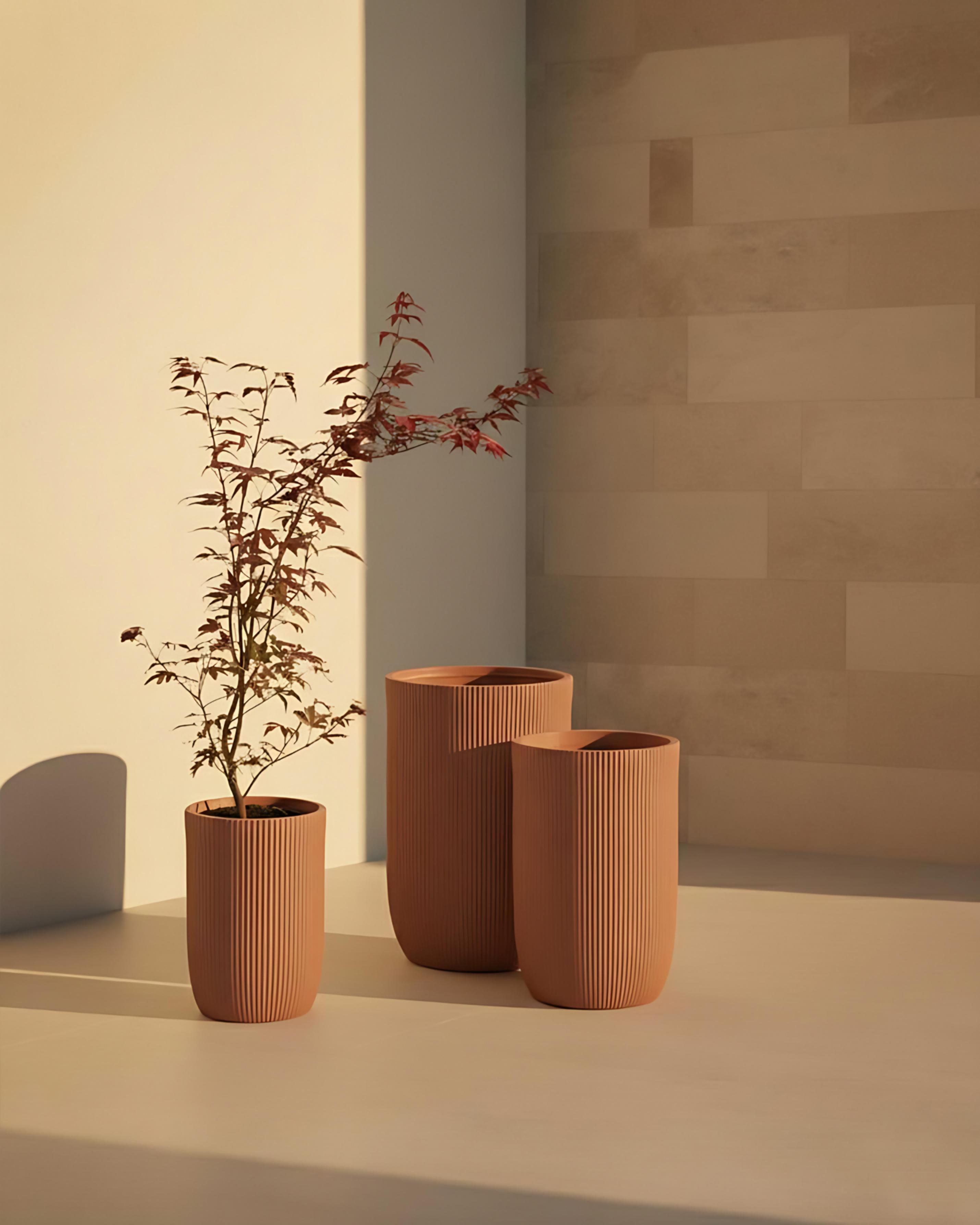 Bloempot EANTIO 25 cm Bruin
