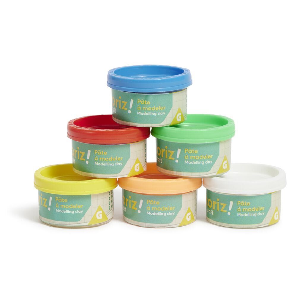 Pâte à modeler mini pot 25g x6