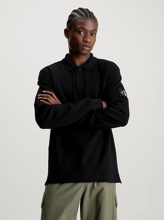Camisa polo de manga comprida