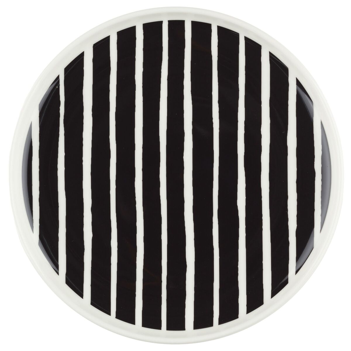Piccolotallerken 20 cm, hvit/svart
