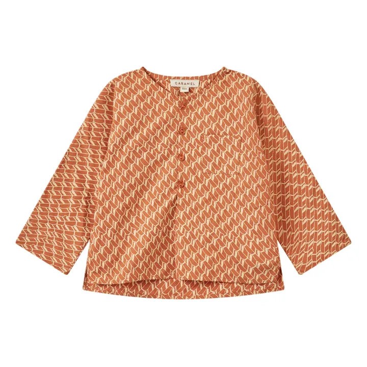 Caramel Kurta en Popeline de Coton Chard | Abricot