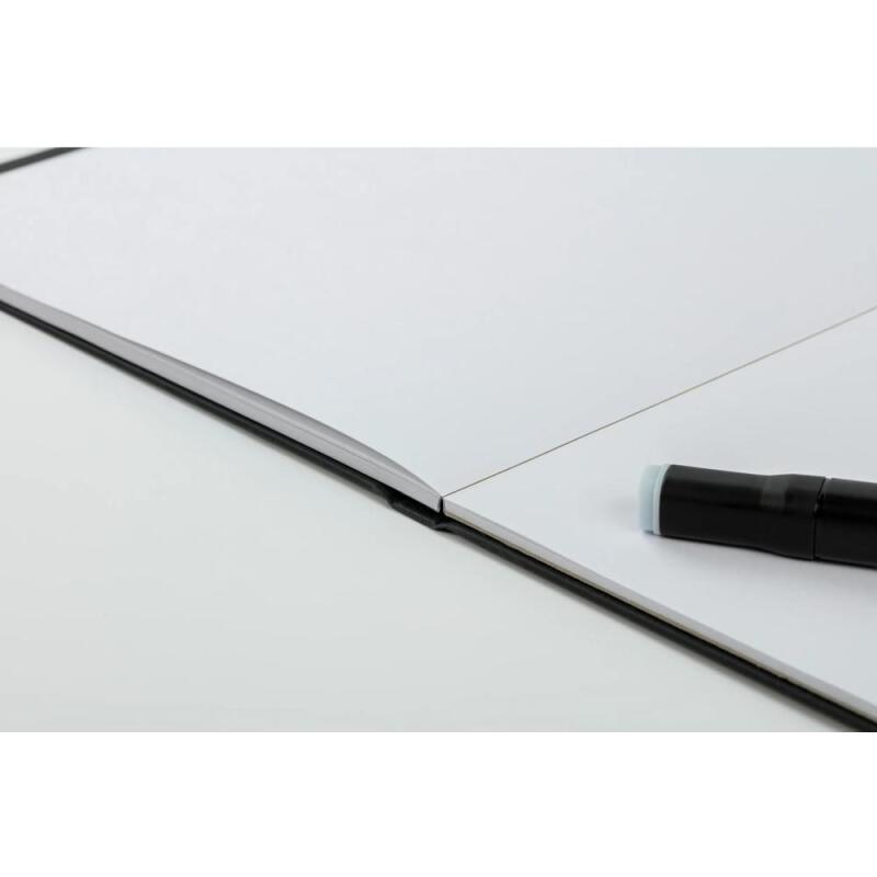 Layout double-face carnet ouverture à plat 25F A5 220g - Noir
