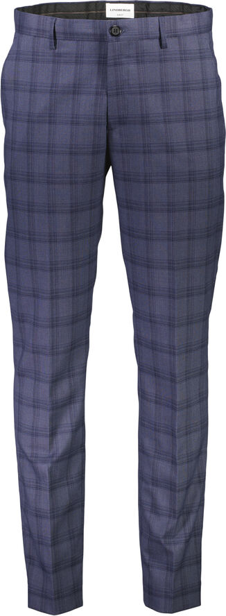 Lindbergh Checked stretch suit Blå