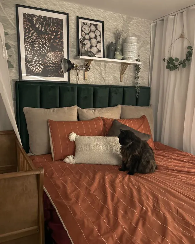 Bed met opbergruimte Fluweel SEZANNE 180 x 200 cm Donkergroen