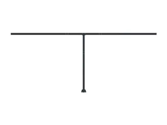 Jeu de poteaux d'auvent anthracite 600x245 cm fer