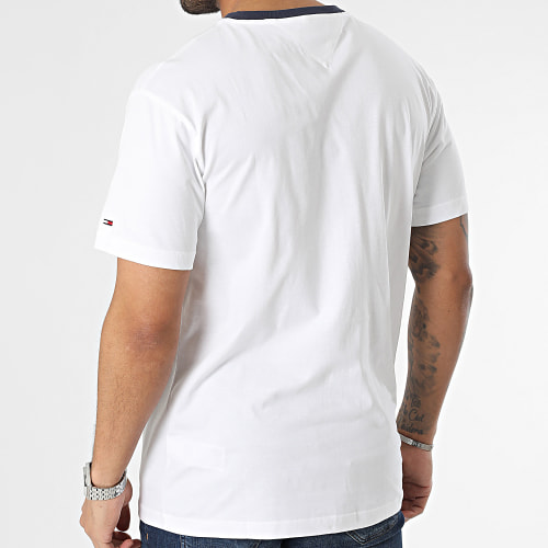 Tee Shirt Poche Classic Label Ringe 6317 Blanc