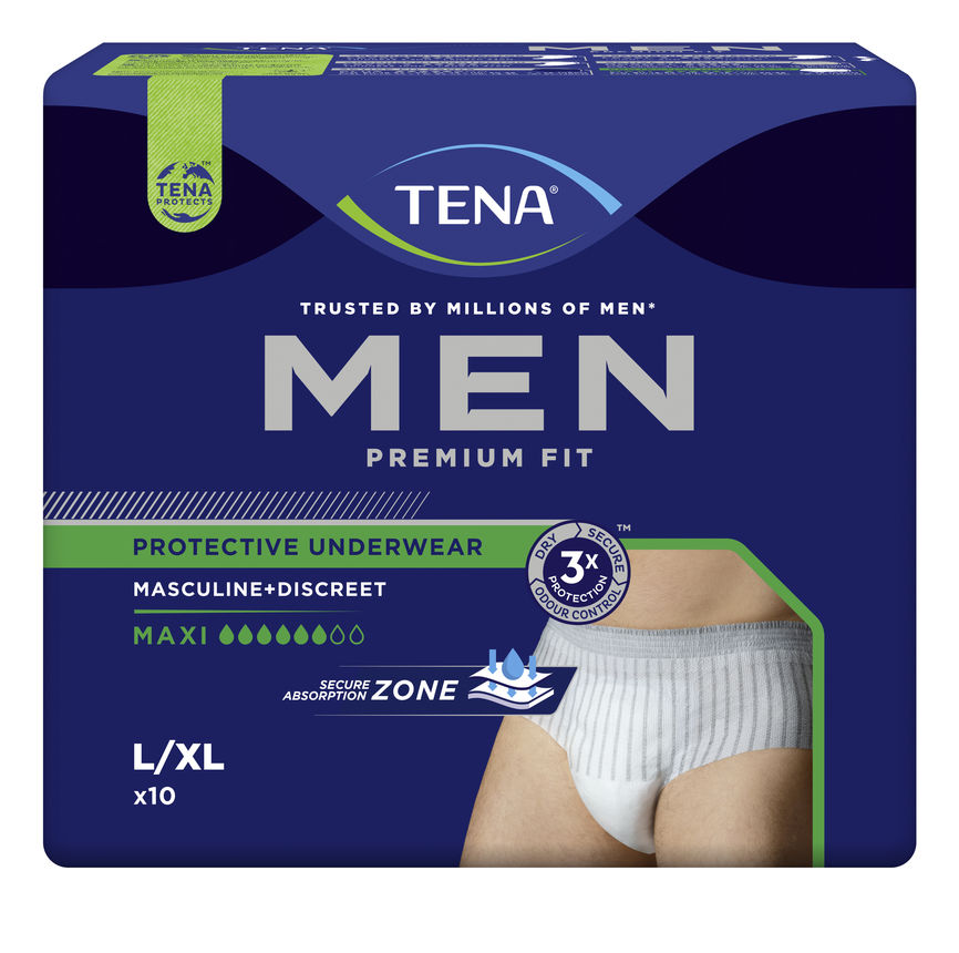 TENA Men Premium Fit Protective Underwear Maxi L/XL 10 stk