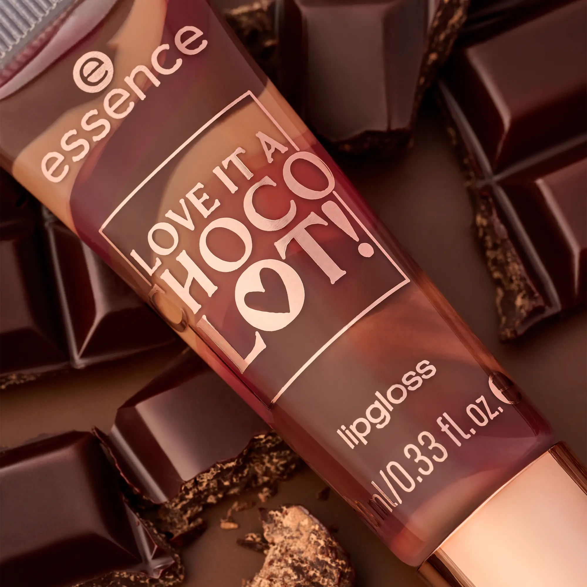 Love It A Choco' Lot! Lipgloss 01 Melted Bliss, Chocolate Kiss.