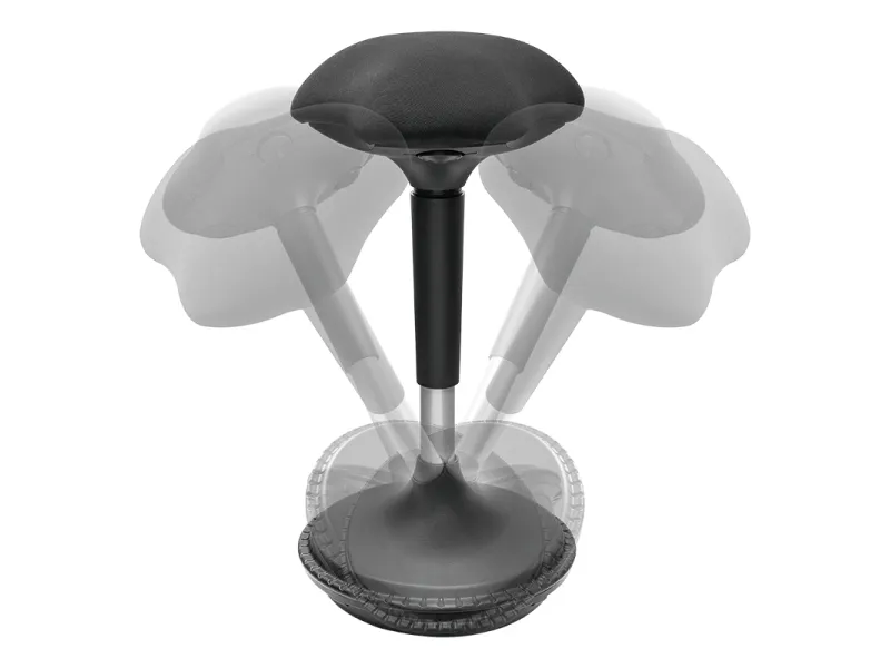 LogiLink EO0011, Polstret sæde, Sort, Stof, Metal, Sort, 24 cm