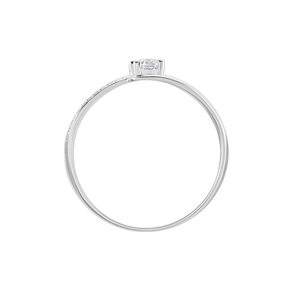 Bague Armelle Or Blanc Oxyde De Zirconium