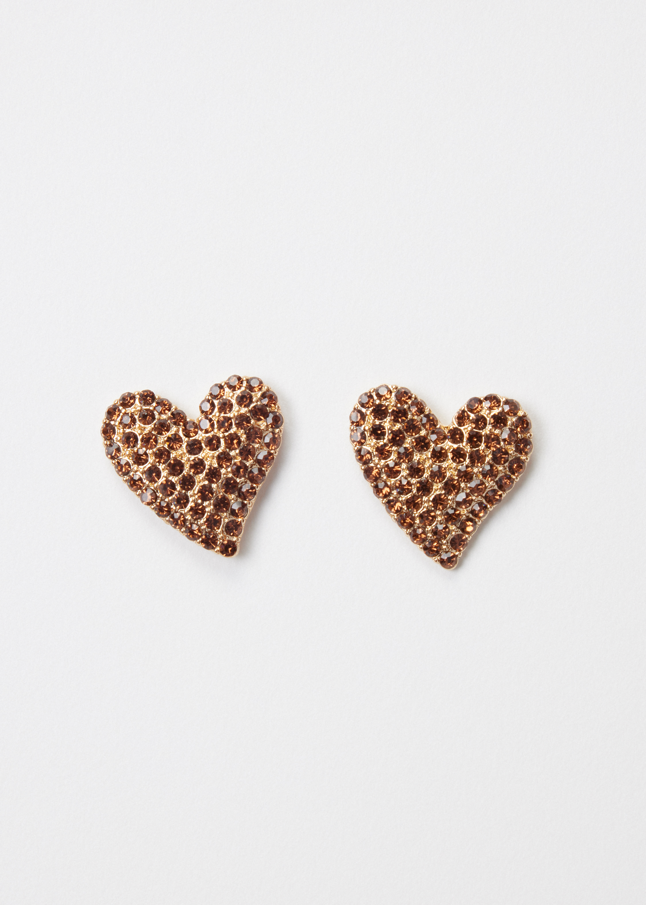 Strass hart oorbellen