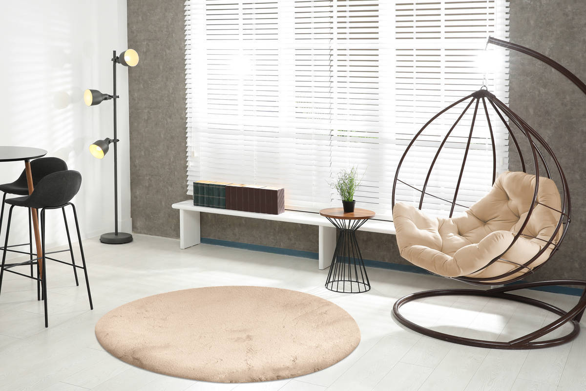 Teppich RABBIT LIGHT 500 - elfenbein - rund - Ø 120 cm
