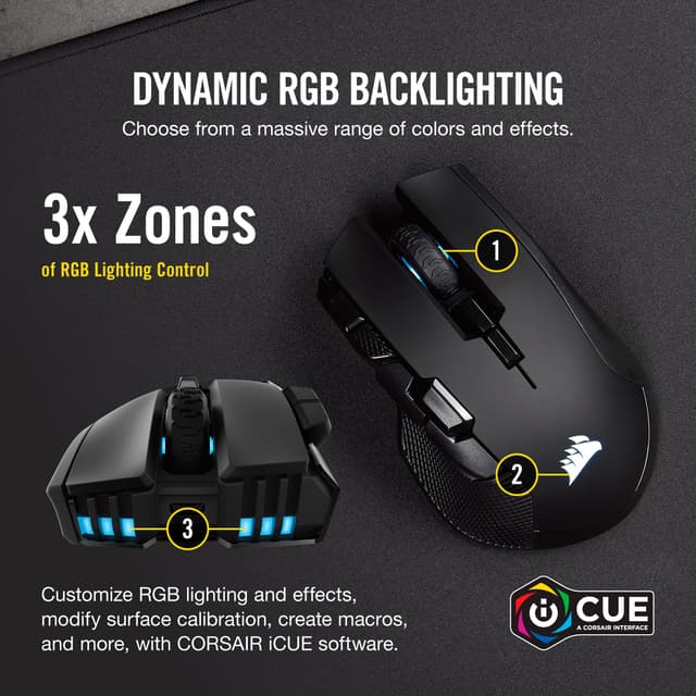 Corsair Ironclaw RGB trådløs gaming mus