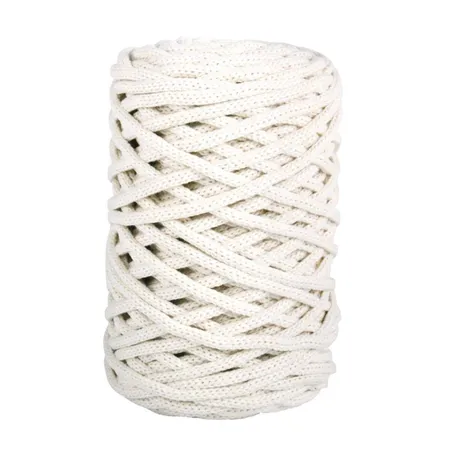 Rayher Garn Makramee 4mm 65m natur geflochten