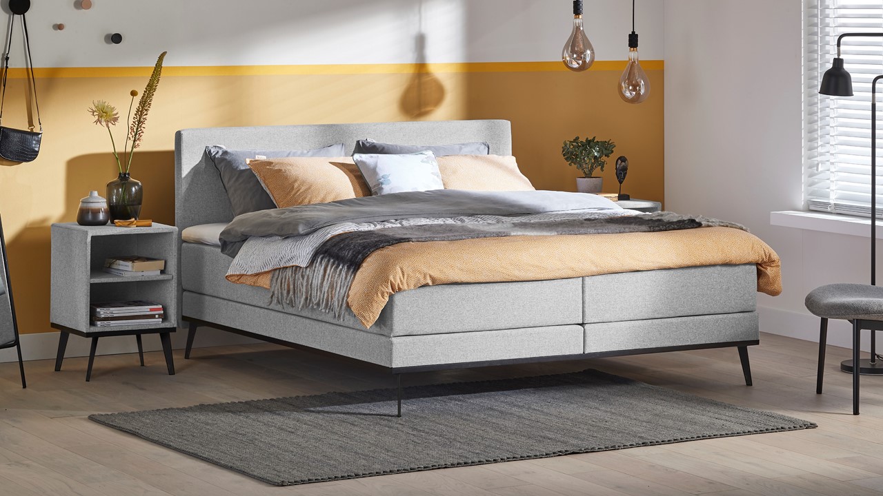 Boxspring Viggo towel grijs