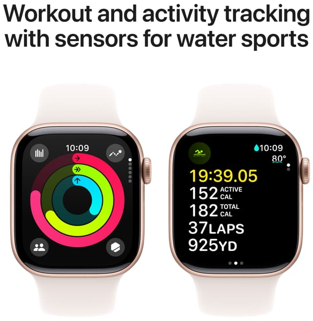 Apple Watch S10 42mm GPS (Rose Gold Alu/Light Blush sportsrem) S/M