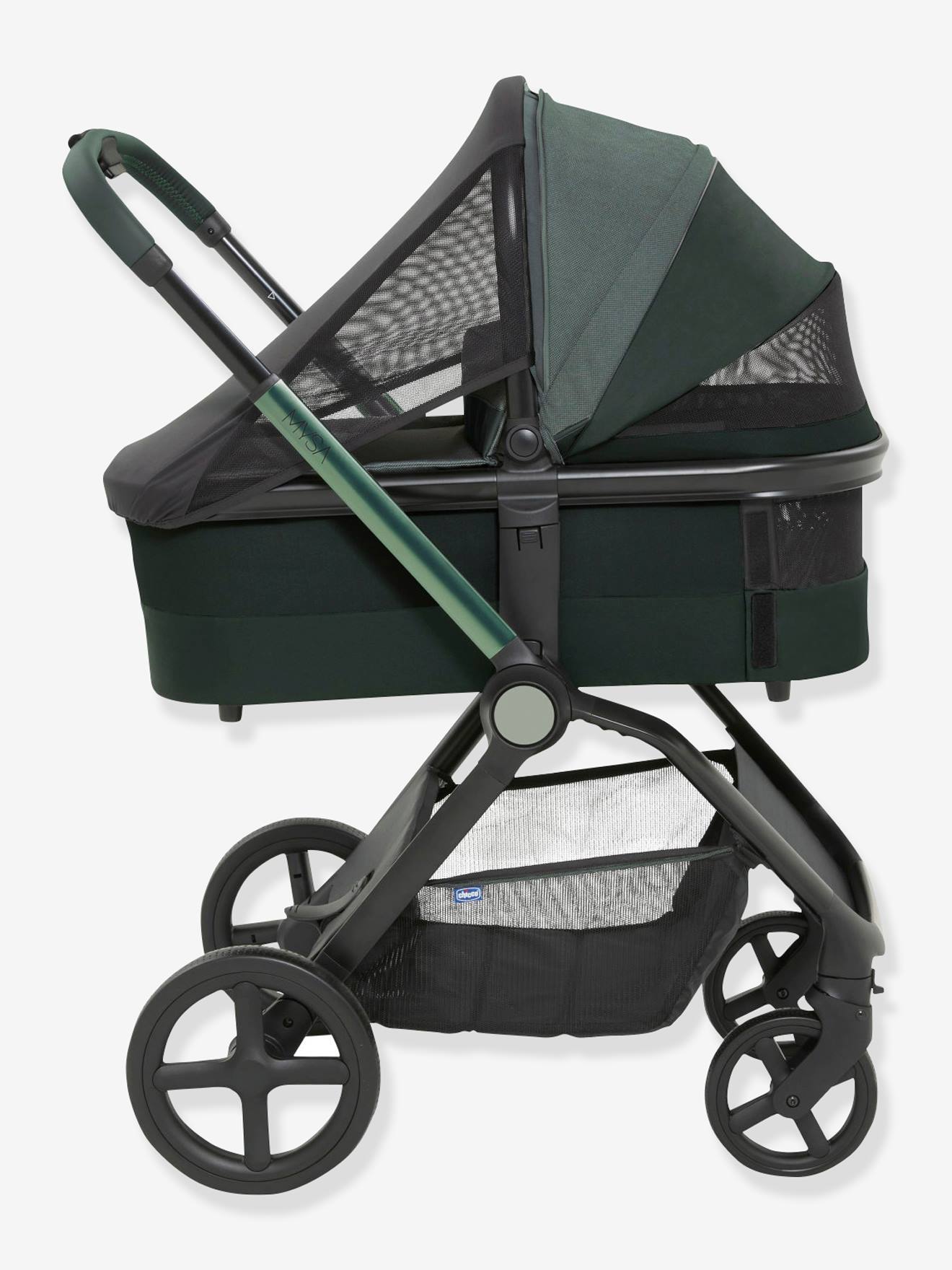 Carrinho de bebê Mysa Chicco cinza