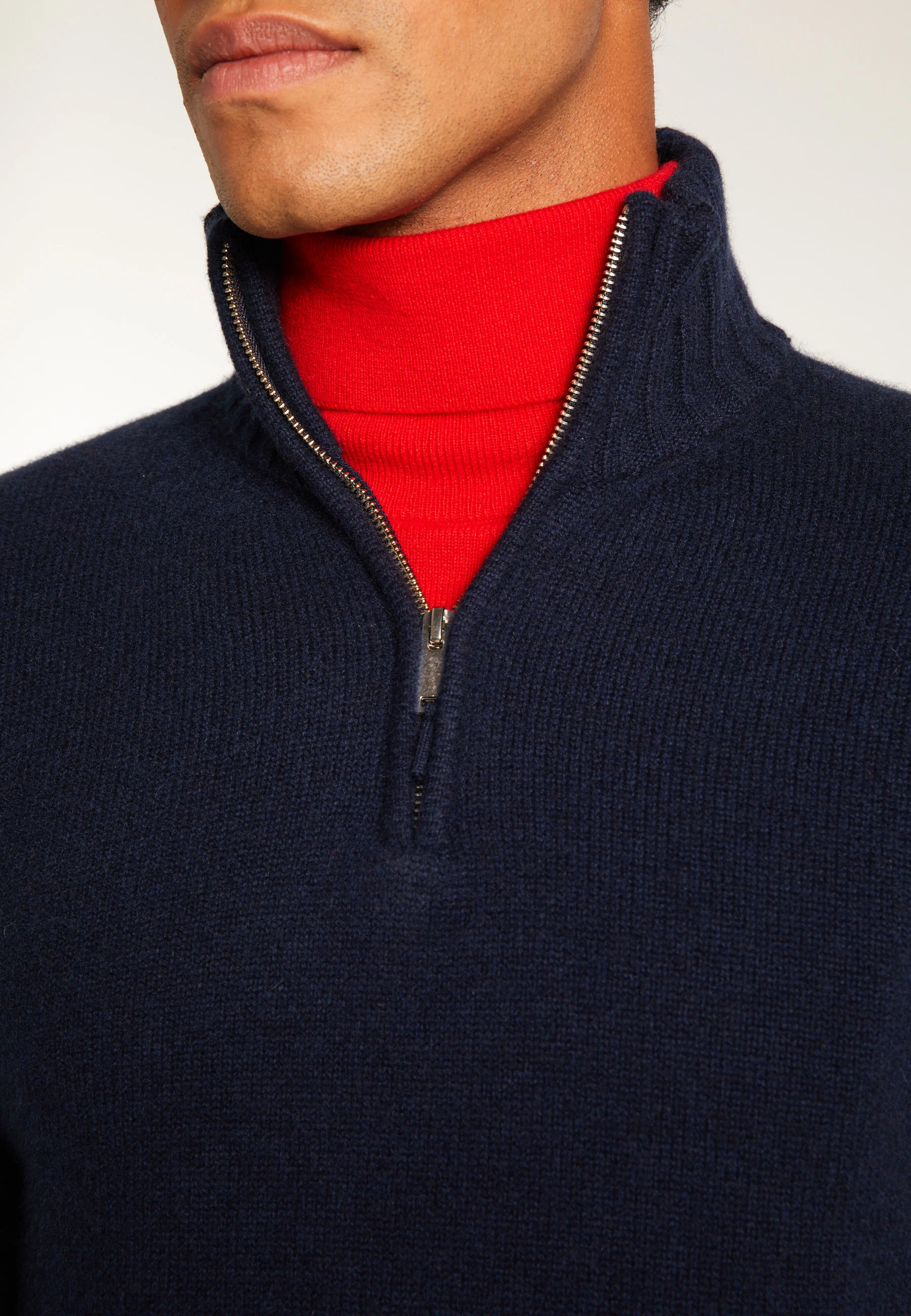 EMILIANO DUO - Pull camionneur en cachemire 6 fils | Bleu