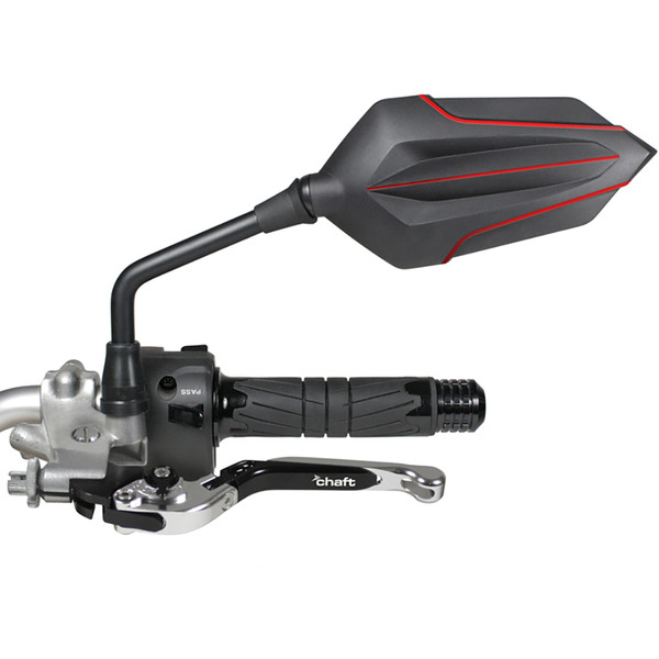 Chaft - Rétroviseur Chucky - Réversible Noir Mat / Rouge