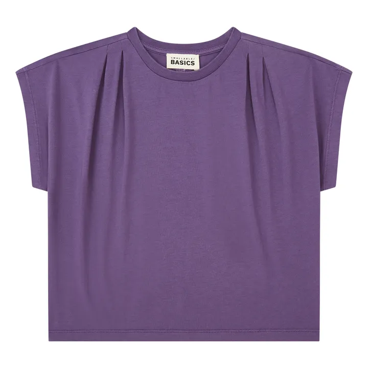 SMALLABLE BASICS T-Shirt Plissé Fille Coton Bio | Myrtille