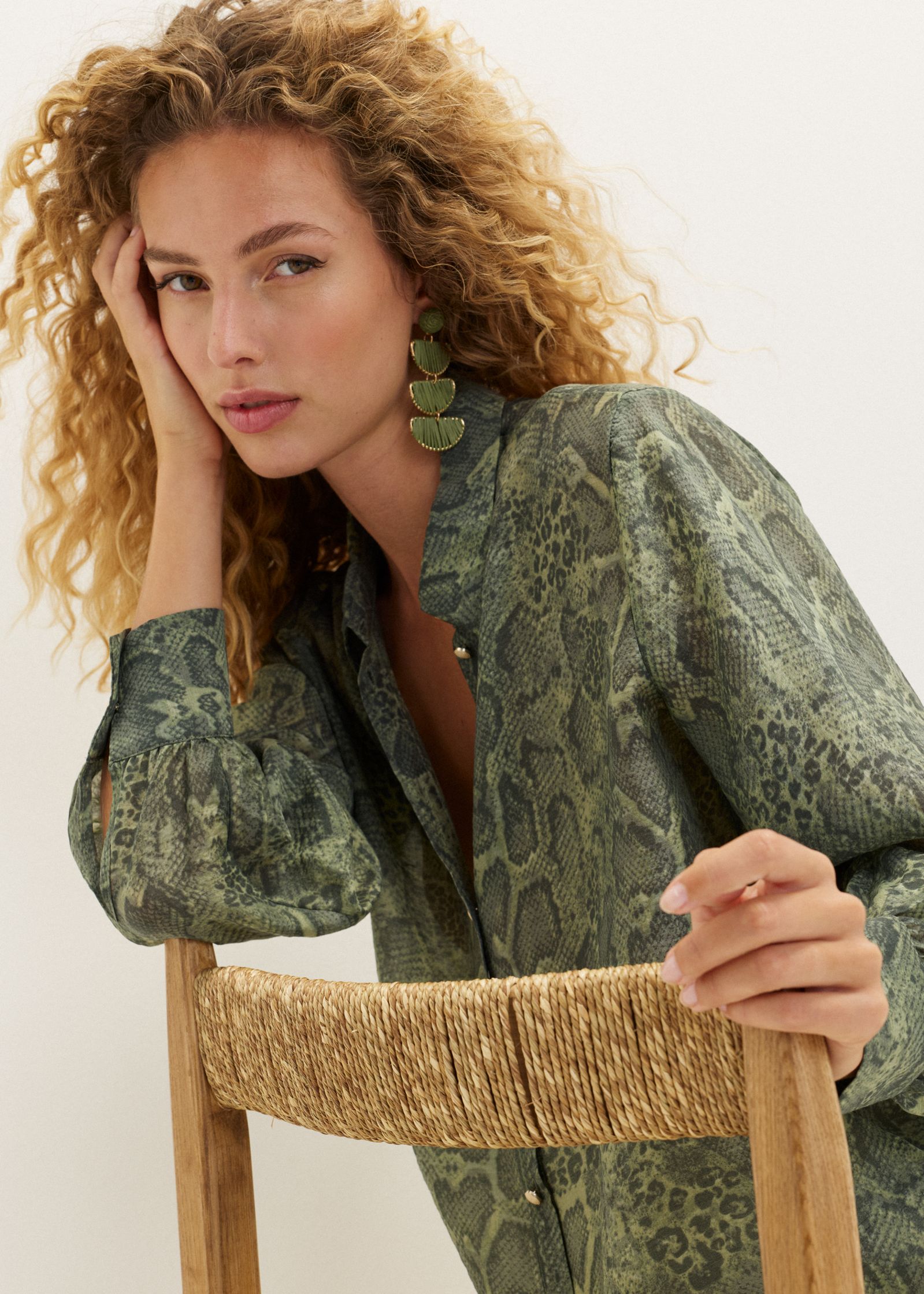 Raffia oorbellen