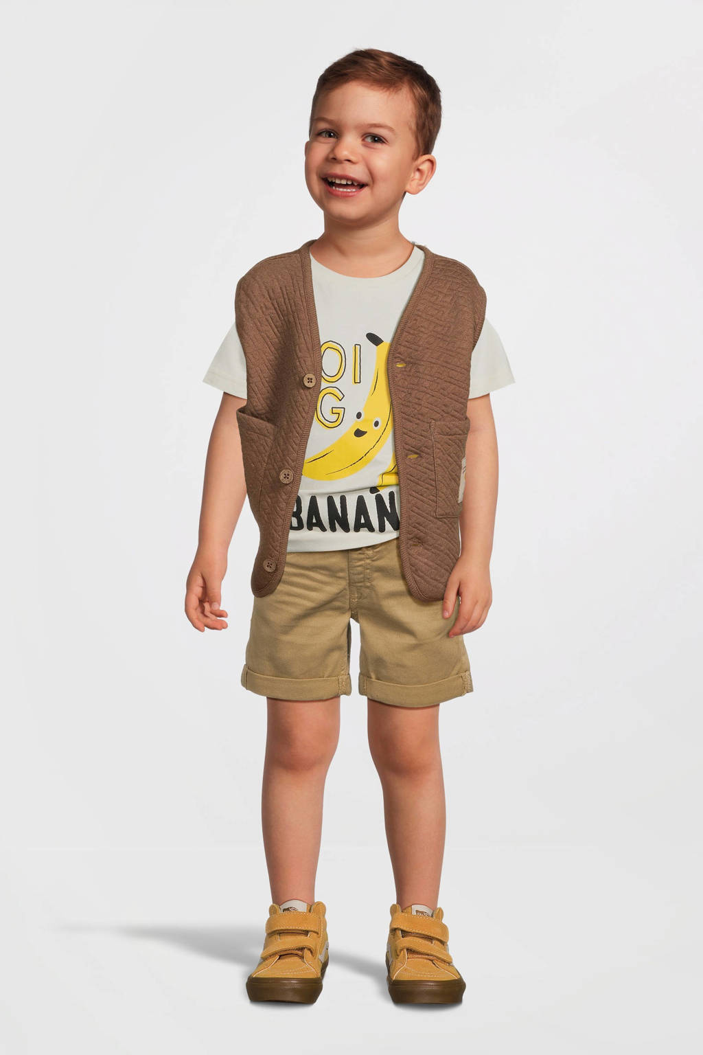 NAME IT regular fit casual short NMMSILAS zand