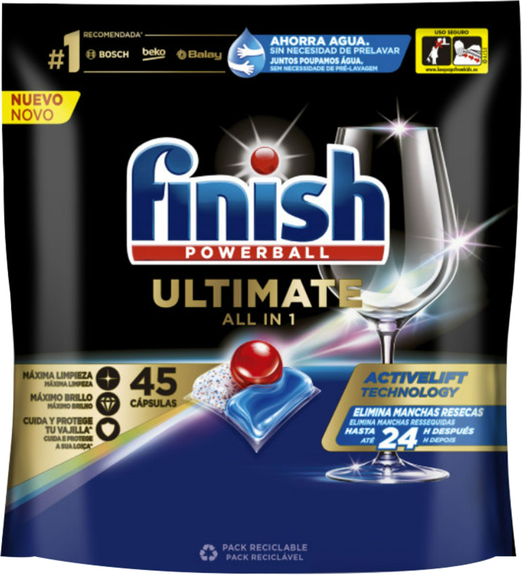 Finish Powerball Ultimate All in 1 Pastilhas para Lava-louças (45 doses) 17008081