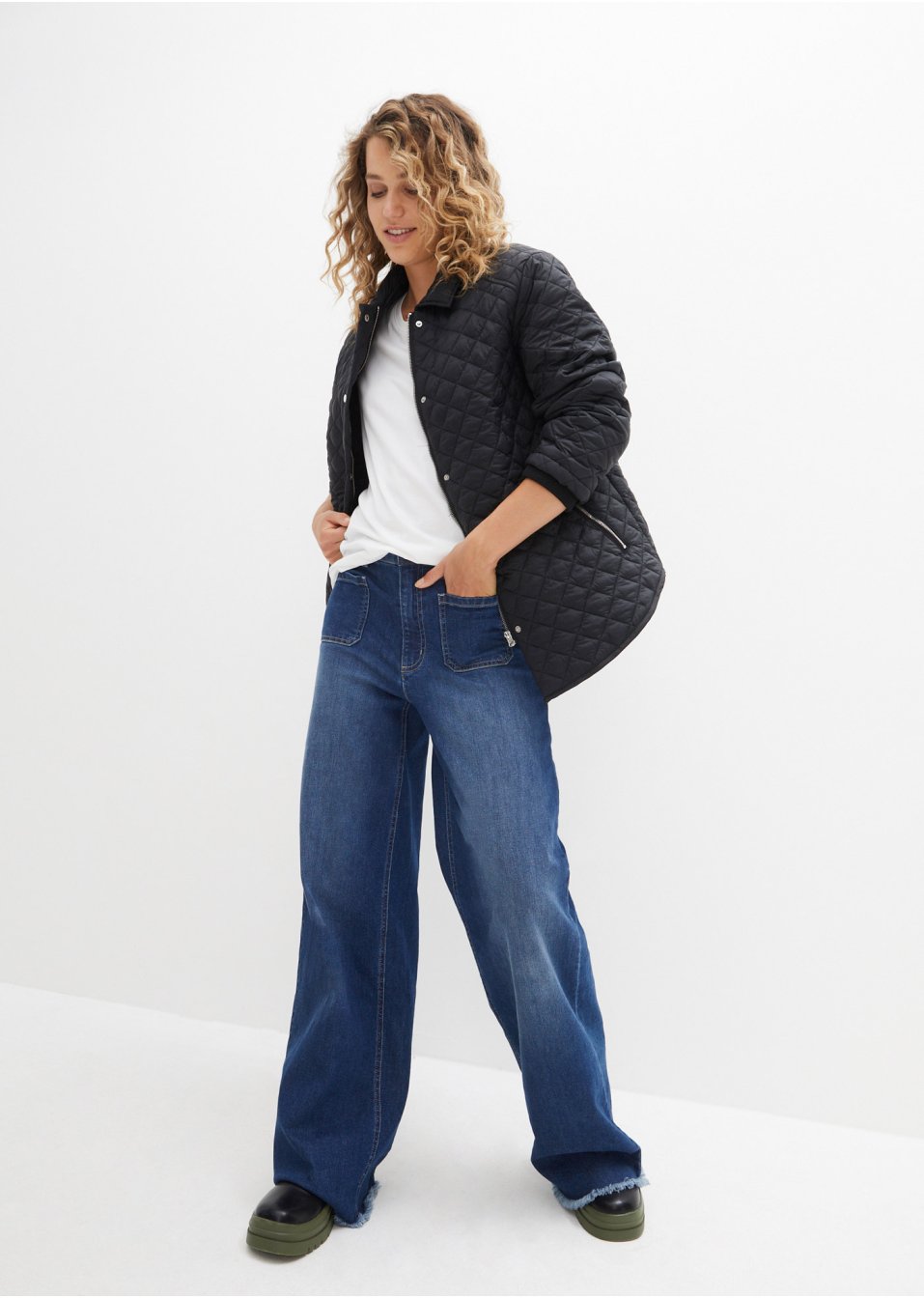 Veste matelassée avec col, légèrement rembourrée