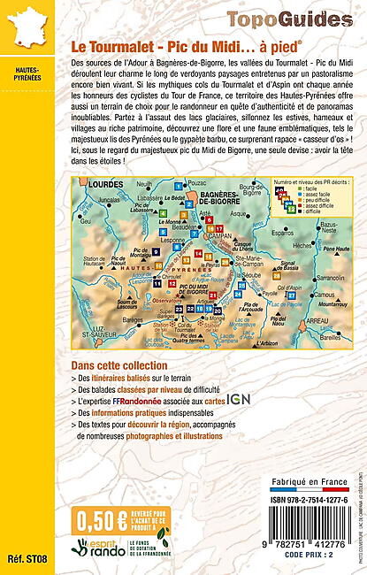 FFRP - ST08 LE TOURMALET - PIC DU MIDI A PIED FFRP