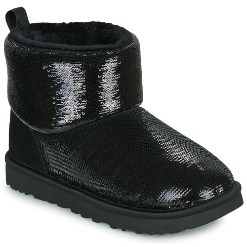 UGG - CLASSIC MINI MIRROR BALL - Noir