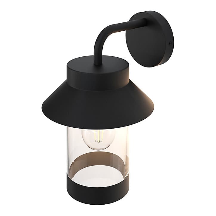 Applique murale descendante Caprera E27 25W IP44 GoodHome noir