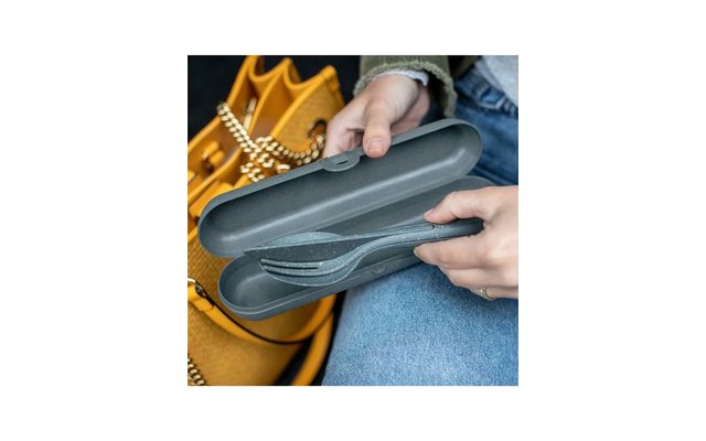 Koziol Besteck Etui + Besteckset KLIKK READY 2er-Set