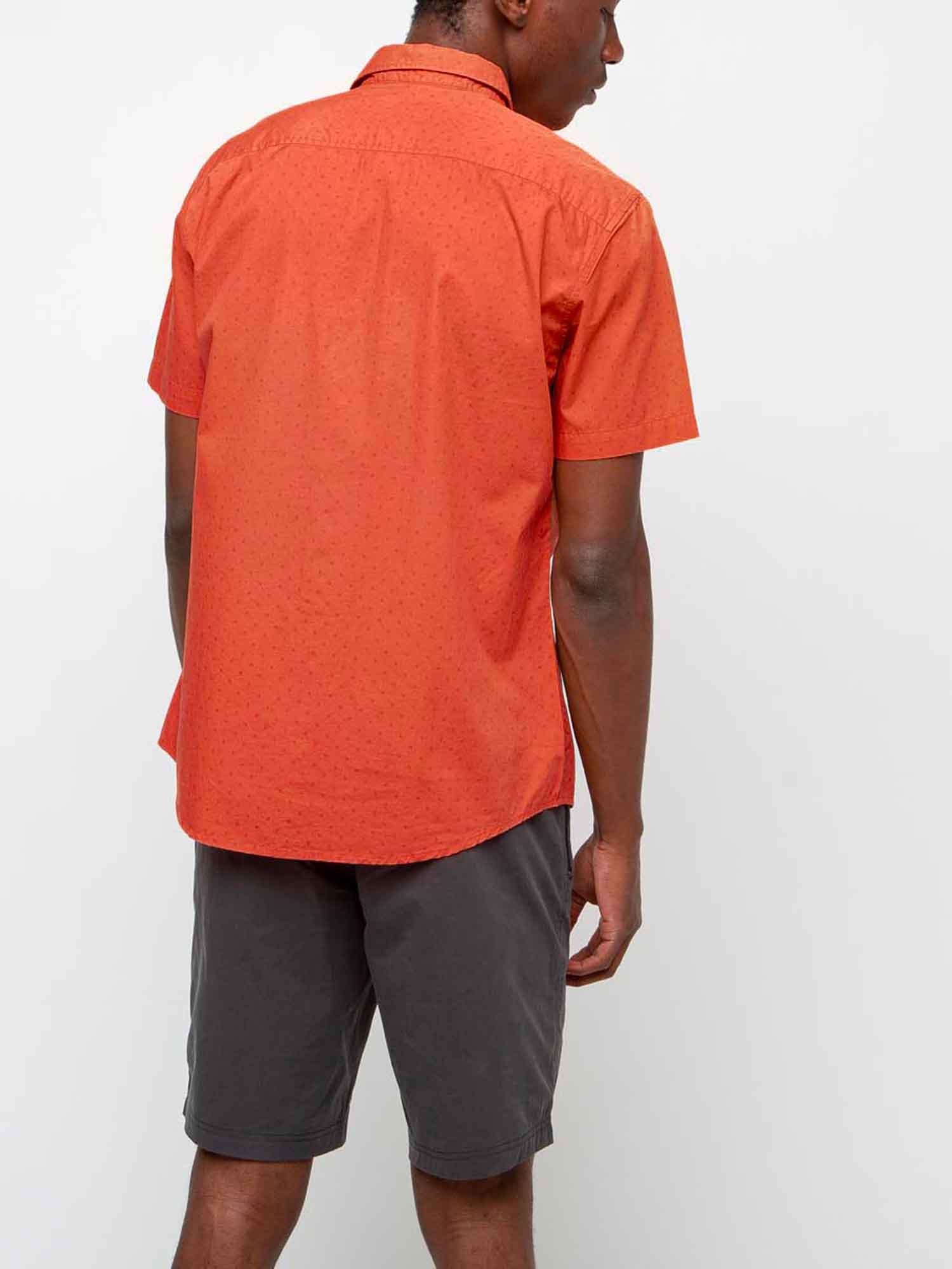 Chemise Homme Manches Courtes Micro Motif Sienne
