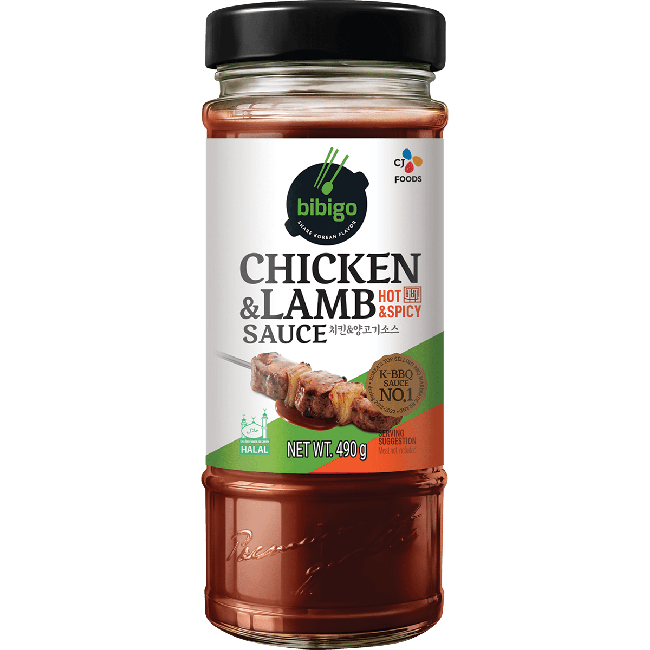 CJ Bibigo Kip & Lam Saus Heet & Pittig 490g