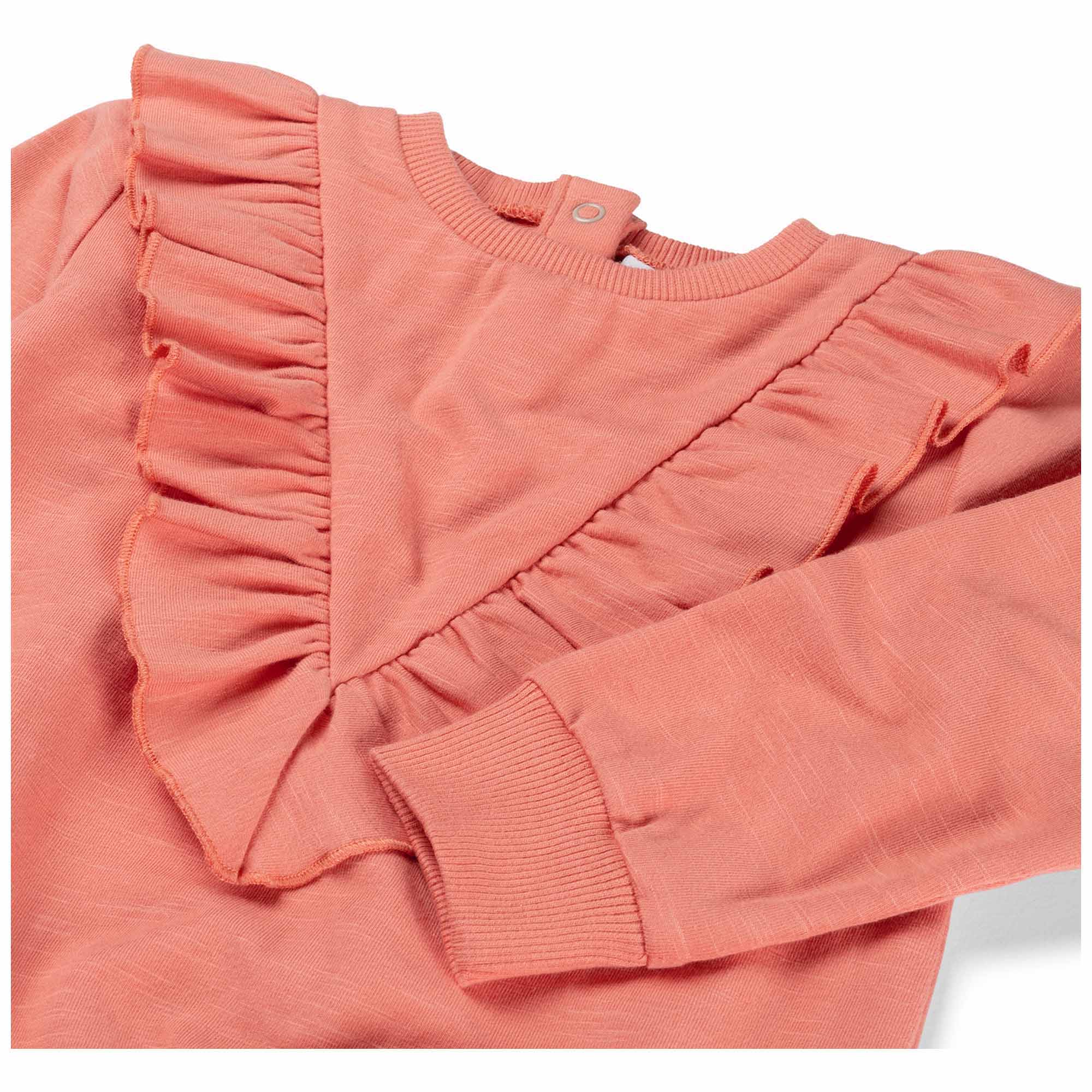 Prénatal peuter sweater lange mouwen effen oranje