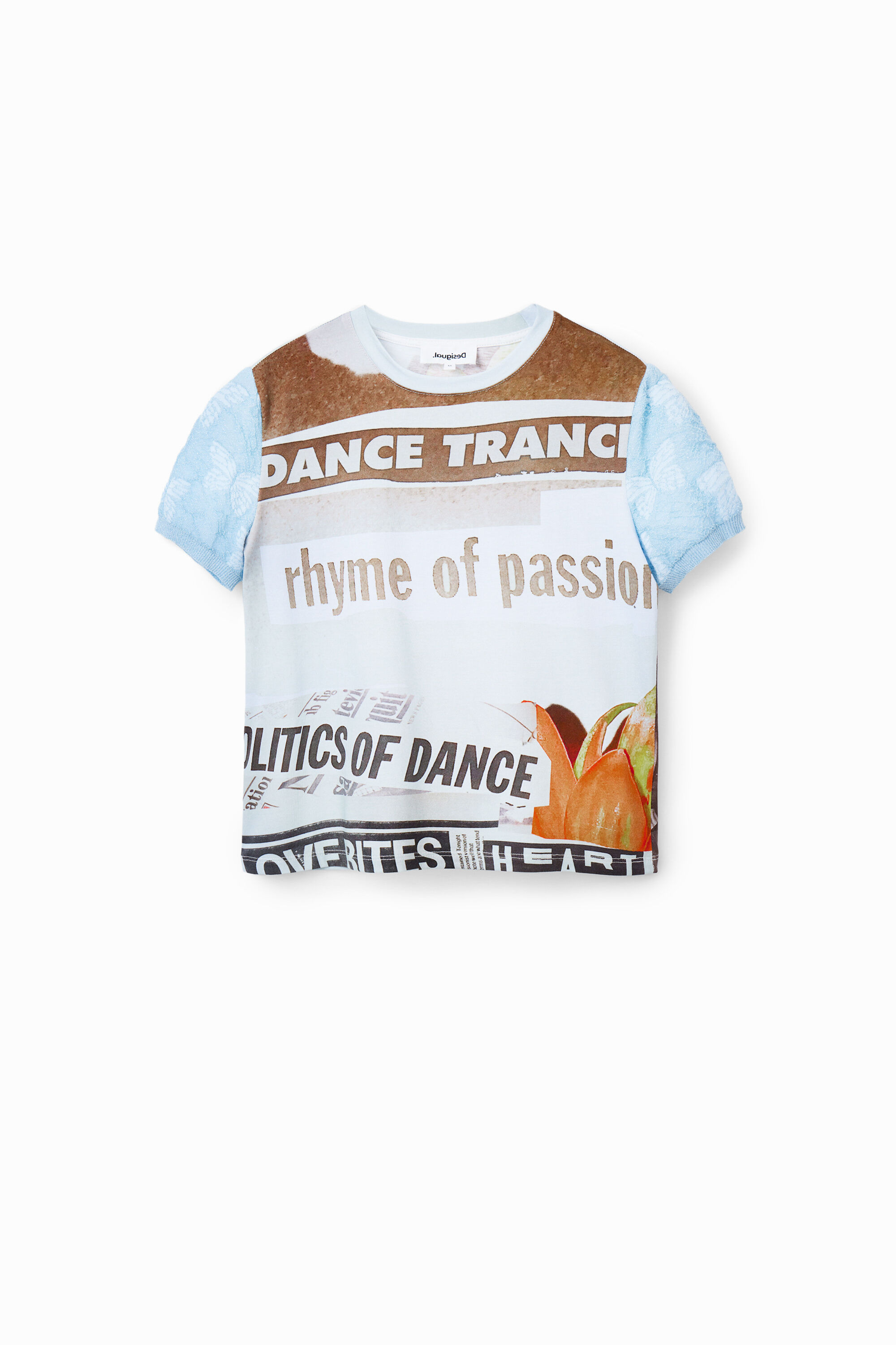 T-shirt texturé journal