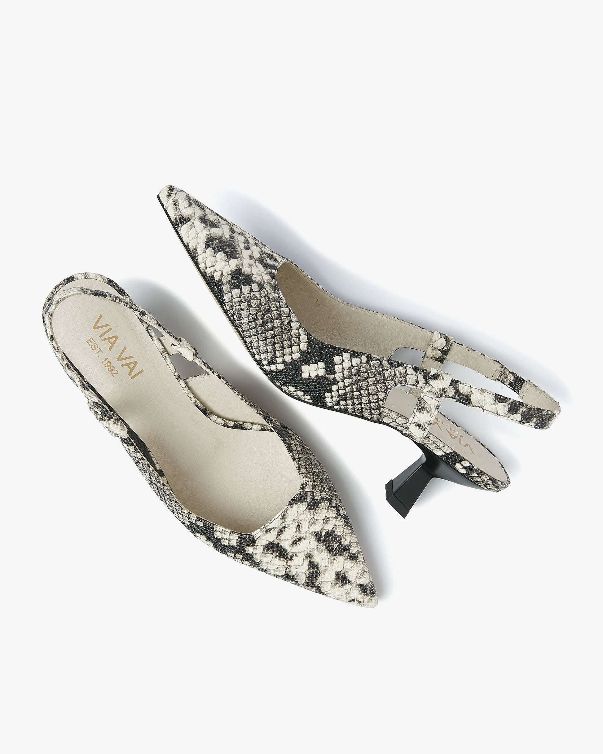 VIA VAI slangenprint slingbacks Suzy Aliya