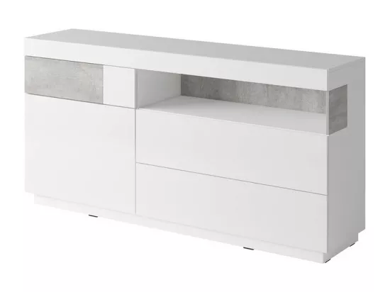 Buffet collection KILES 170cm, Coloris blanc et gris. Style design