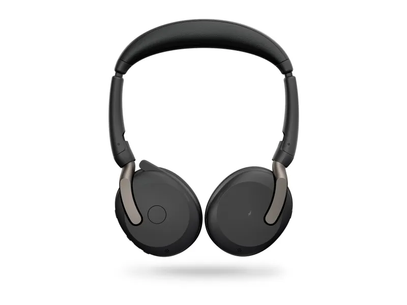 Jabra Evolve2 65 Flex UC Stereo - Headset - på øret - Bluetooth - trådløs - aktiv støjfjerning - USB-A - sort - Optimeret til UC