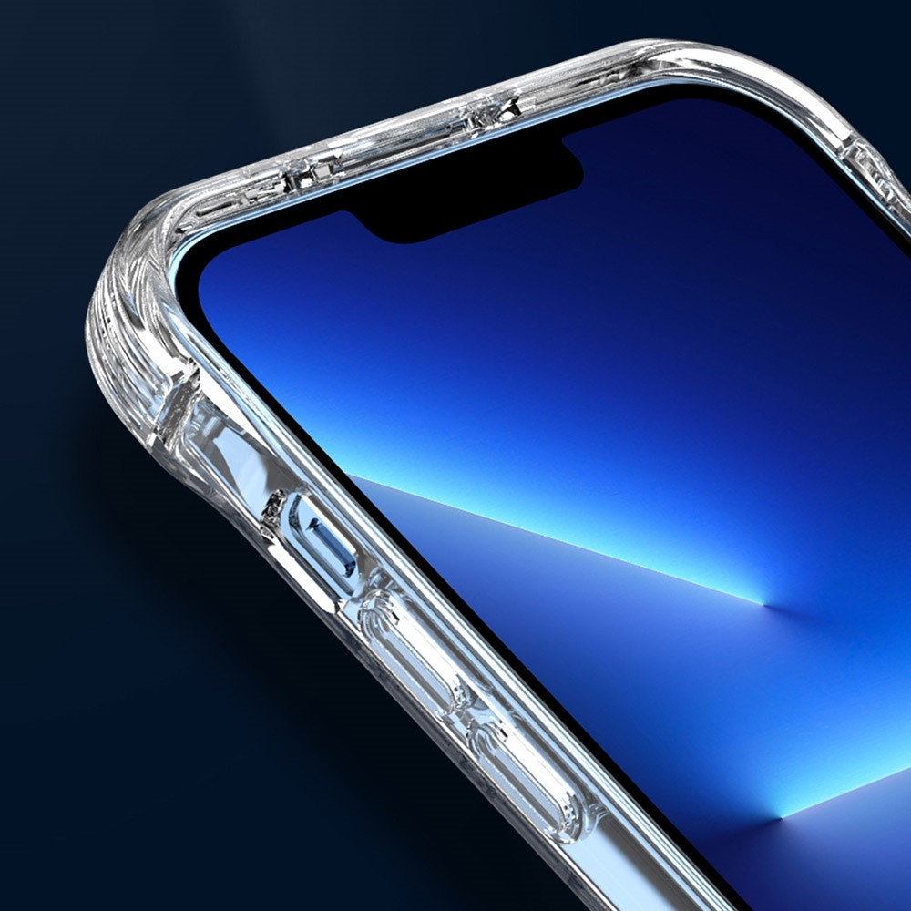 iPhone 14 MagSafe Hybrid Hülle TPU Bumper Acryl Rückseite Air Cushion Fallschutz   Kickstand Halterung - Transparent
