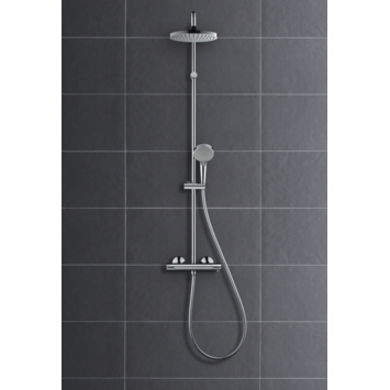 Hansgrohe regendoucheset Vernis Blend 200 met handdouche en thermostaatkraan 2 standen zwart