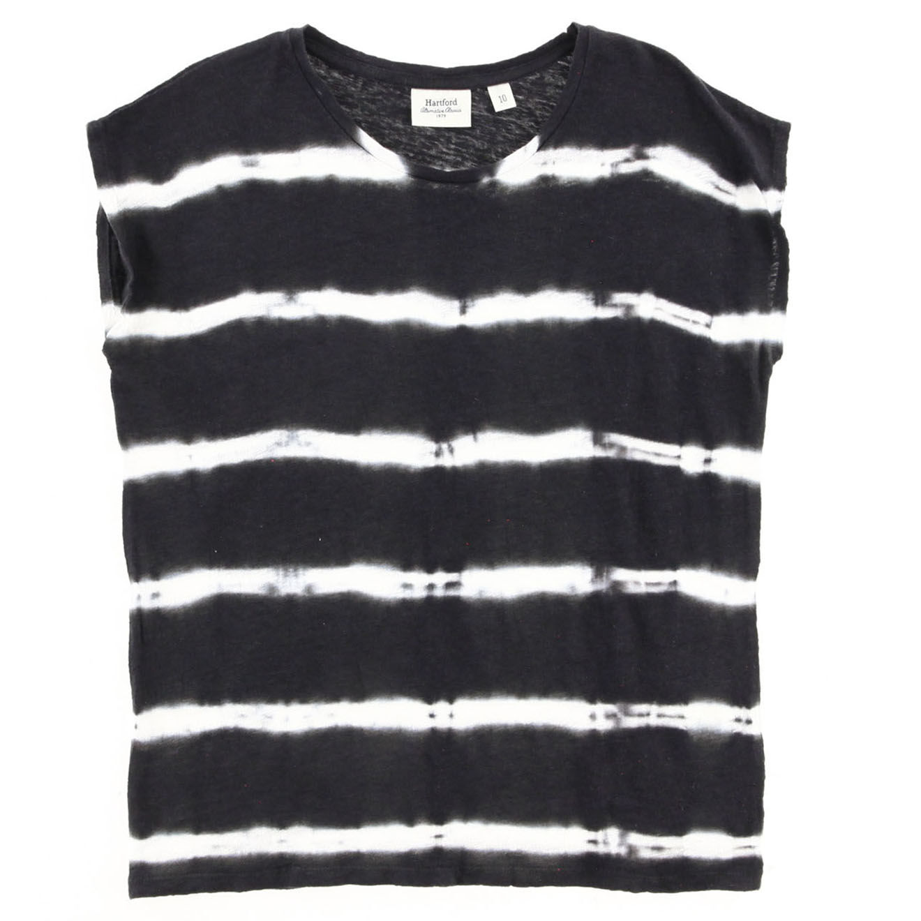 Hartford T-Shirt 100% Lin Teiva blanc/gris