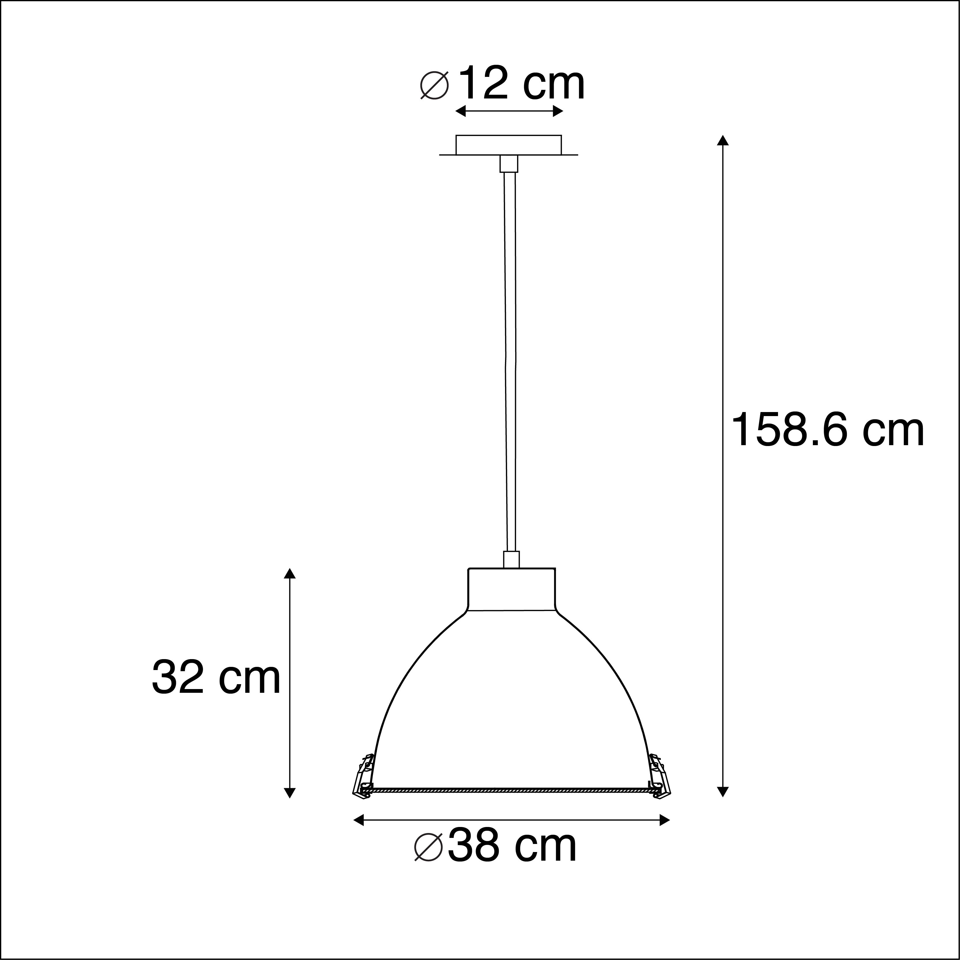 Set van 2 hanglampen aluminium 38 cm dimbaar - Anteros