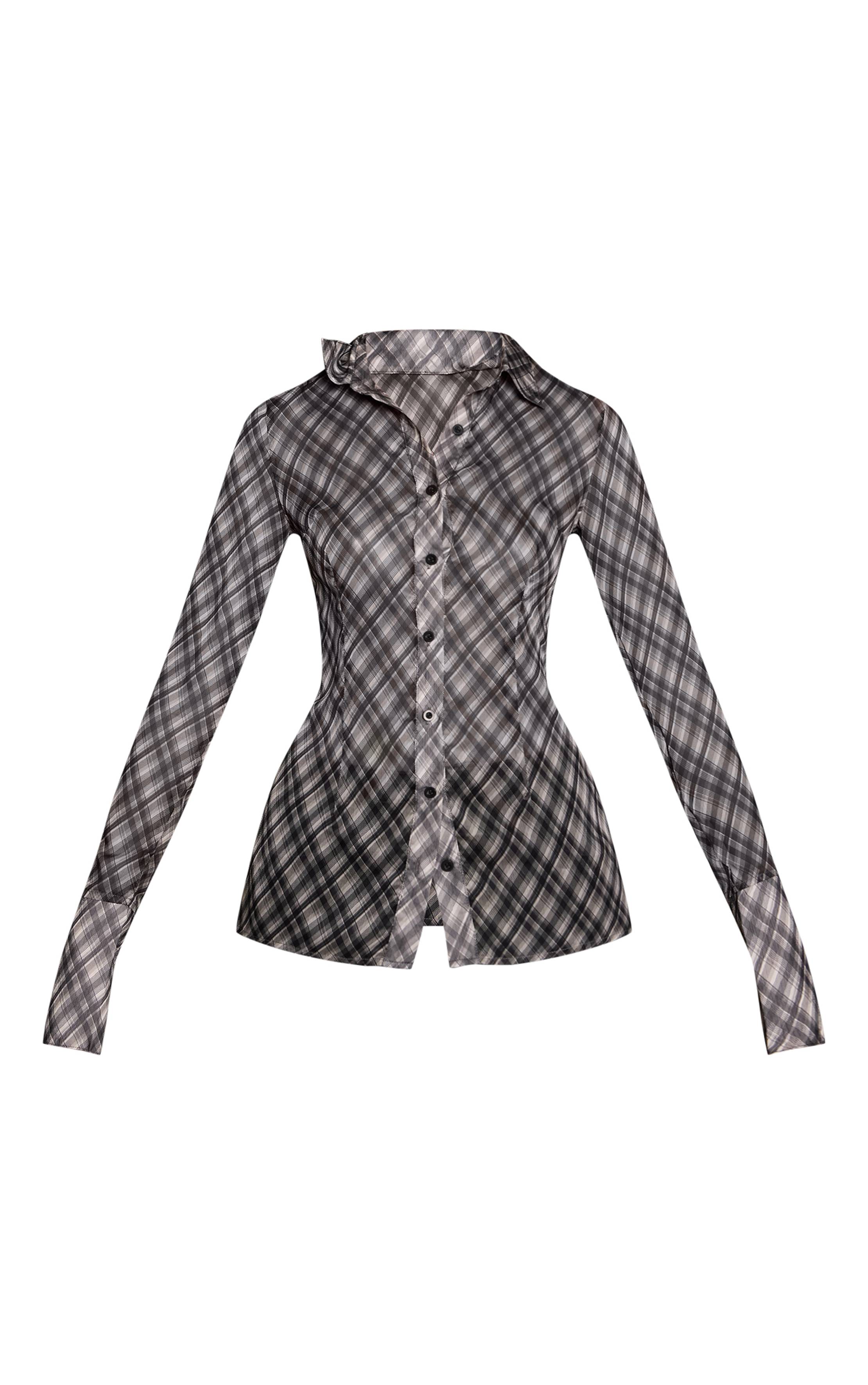 Charbon Chemise Ajustée En Mousseline