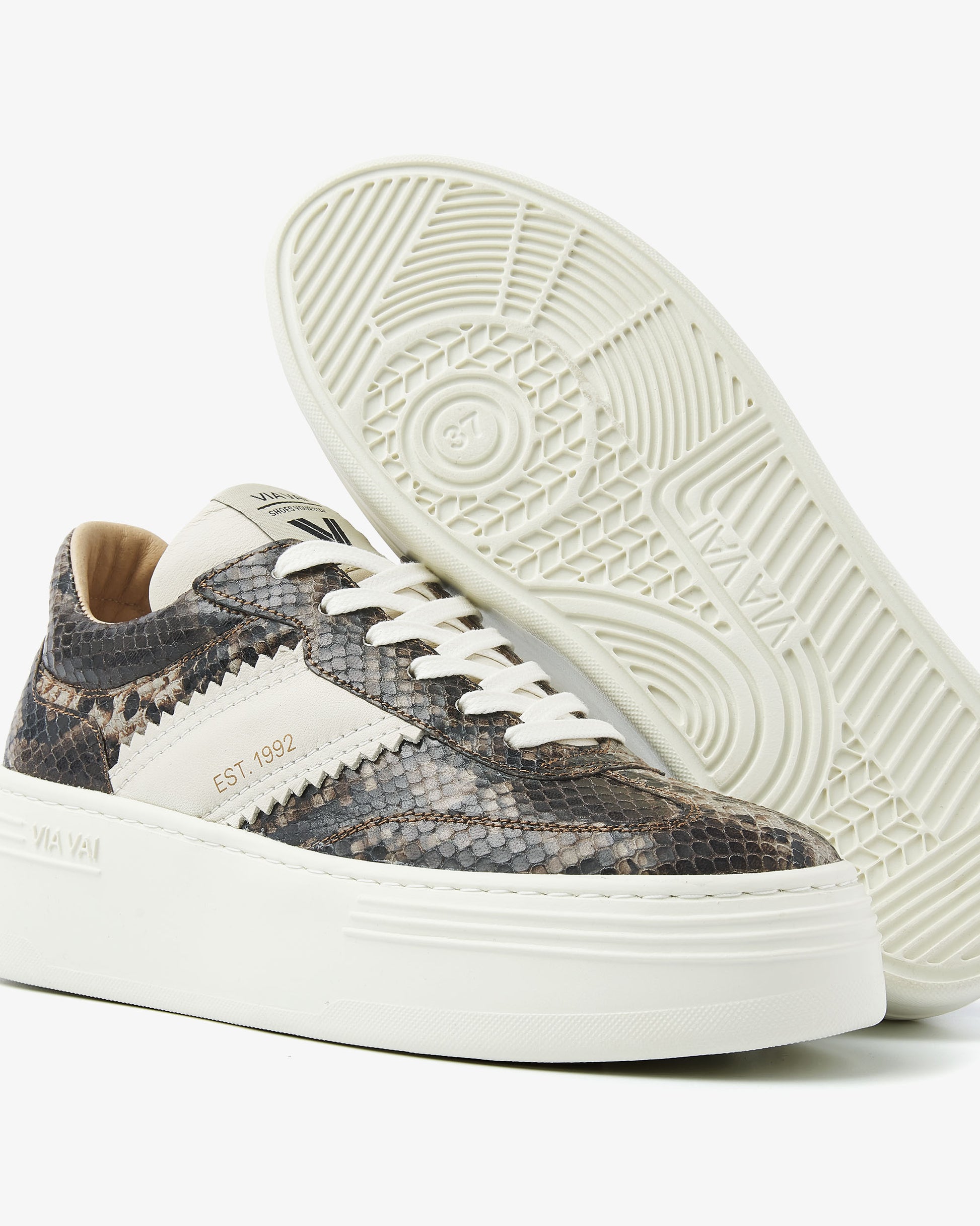 VIA VAI slangenprint dames sneakers Isa Romi
