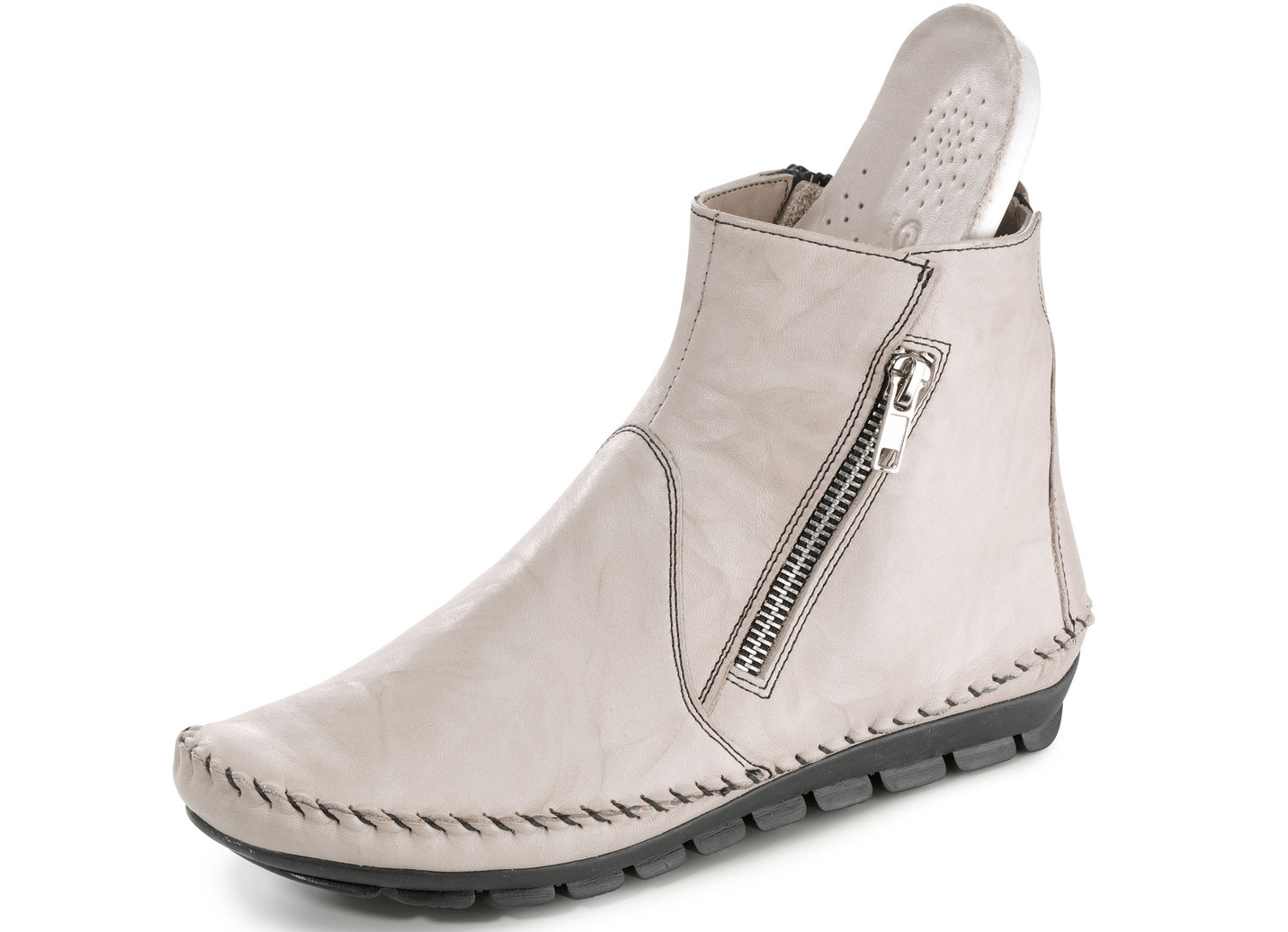 Gemini Mokassin-Stiefelette mit Zier-Reißverschluss